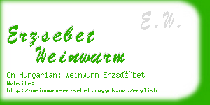 erzsebet weinwurm business card